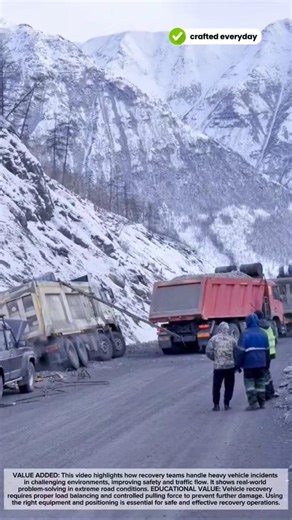 🚛 Recovering an Overturned Truck on a Mountain Road #craftedeveryday