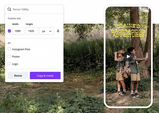 Resize Video Online: Ubah Ukuran Video Sekali Klik | Canva
