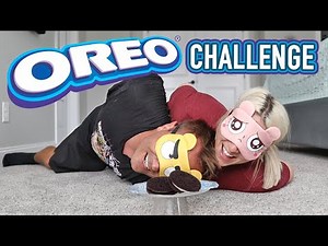 OREO CHALLENGE!! *BLINDFOLDED*