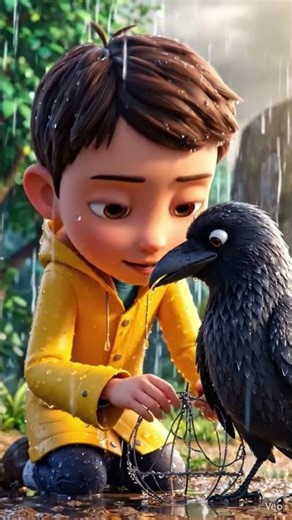 Story of crow and boy #story #cartoon