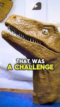 I Made A Velociraptor Head With Cardboard! 📦 #jurassicworld #epiccardboardprops