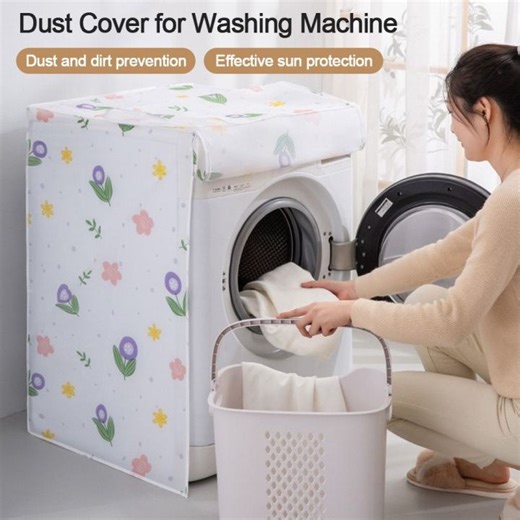 JIYAN2866 PEVA Print Washing Machine Cover Front Load Universal Dust Proof Cover High Quality Waterproof Cover | Lazada