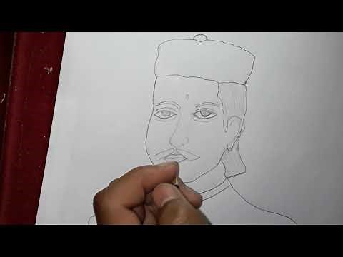 Sketch of Bhanubhakta Acharya||Pencil Sketch||Anu_Razz Bhatta_Rai||