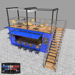 [Hot Item] Prefabricated Container Coffee Shop 20FT 40FT Container Restaurant Luxury Shipping Container Cafe Bar for Fast Food Booth Kiosk