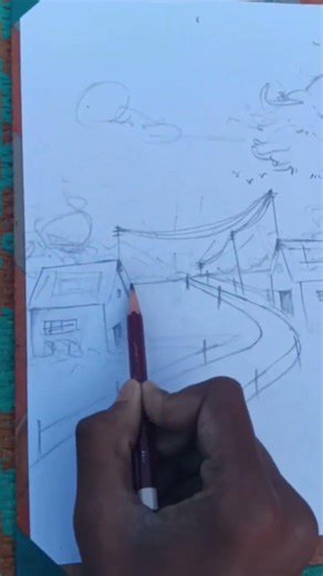 how to# draw a landscape easy for beginners with pencil