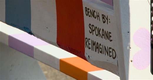 Colorful benches installed at Spokane bus stops to improve public transit experience