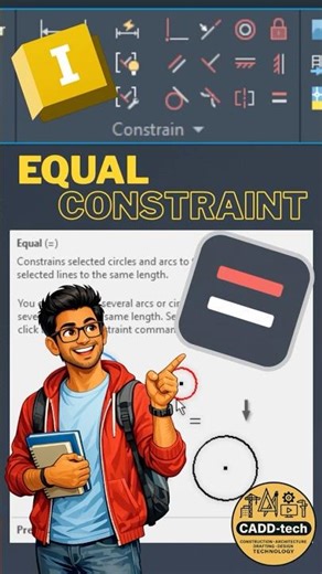 How to use the Equal Constraint #inventor #inventortutorial #autodeskinventor