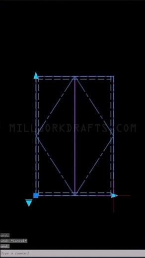 2 in 1 block. Wall Cabinet Dynamic Block Elevation View #autocad #millwork #shopdrawing