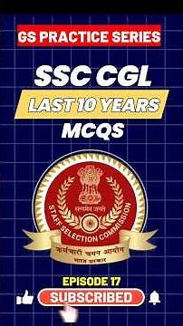 17 Mastering GS for SSC CGL #gk gs #ssc