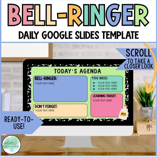 Daily Bell-Ringer Template | High School Back to School