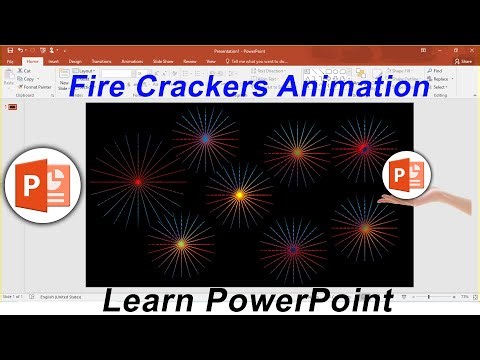 How to Create Fire Crackers in PowerPoint in hindi || Fire star Kaise banaye || Animation Setting#