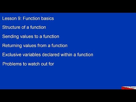 Arduino C++ Course Lesson 9: Basics of creating and using functions