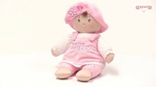 GUND Baby My First Dolly, Plush Doll for Babies and Toddlers, Pink/White, 13”