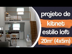 LOFT STYLE KITNET PROJECT/ MINI APARTMENT/ LOFT 20M2