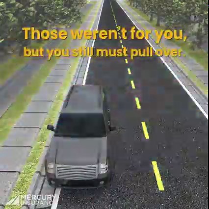 95K views · 133 reactions | So much fear and relief packed into a few seconds... Regardless, if you see those flashing lights be sure to pull off into the shoulder as quickly and safely as possible. #RulesoftheRoad | Mercury Insurance | Facebook
