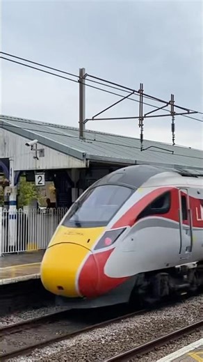 Pair of LNER Azuma Class 801s Passing New Barnet