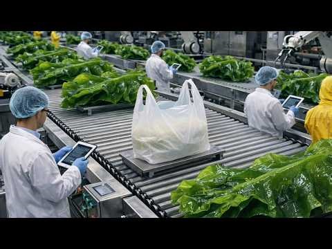 Amazing Making Edible Plastic Bags and Cups form Raw Wakame Seaweed Factory Process