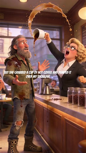 The Manager Poured a Hot Coffee Over a ‘Homeless Man’… and Learned Who He Really Was #storytelling #