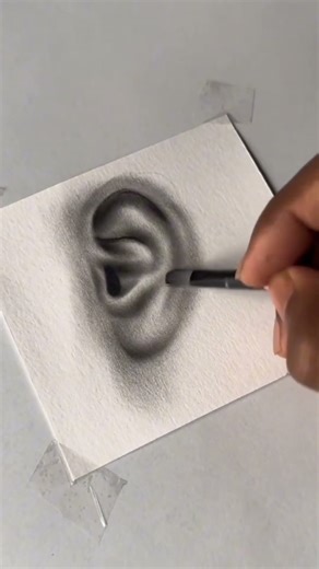 Realistic Ear Sketch Drawing in Minutes | Easy Step-by-Step #Shorts