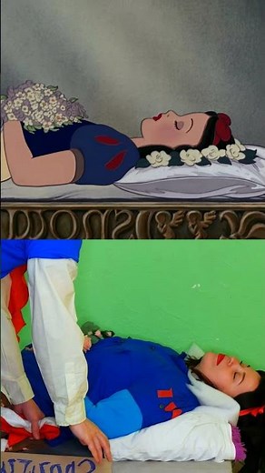 Snow White and the Seven Dwarfs. The prince found Snow White sleeping