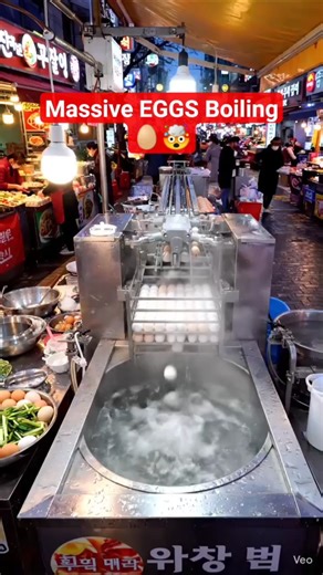 Massive Volume! Automatic Egg Boiling & Cooling Line Street Food #EggHacks #eggrecipe #streetfood