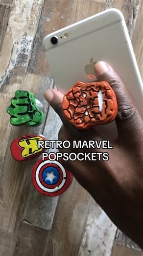 The ArtBoX on Instagram: "Retro Marvel DIY Popsockets • Fun project to try for Back To School. Silicone I got from Amazon, bottle Caps, Hot Glue and Suction Cups from Dollar Tree. #fantasticfour #popsockets #tutorial #handmade #marvelheroes #diy #fanart #fantastic4 #back2school #comics #handmadeart #marvelcrafts #artist #thething"