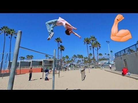 Flipping Stunts at Muscle Beach Go Viral