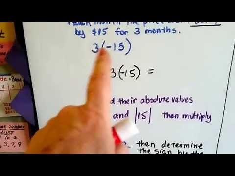 Grade 7 Math #2.1b, Multiplying integers - Word Problems