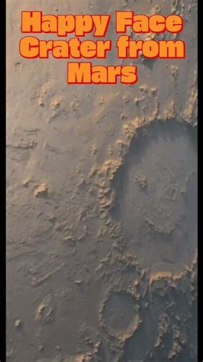 Mars Turned Into a Cosmic Emoji! 😁 #space #universe #astronomy #nasa #mars #crater #planet