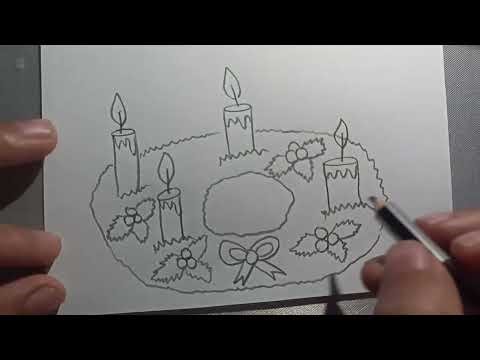 How to Draw an Advent Wreath