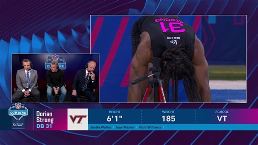 Dorian Strong runs official 4.50-second 40-yard dash at 2025 combine
