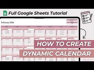 How To Create A Dynamic Calendar WITH To-Do Lists - FULL Google Sheets Tutorial