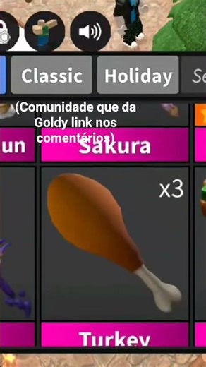 Goldy de graça mm2 #shorts #robux #roblox #mm2