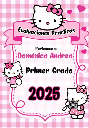 Carátulas personalizadas de Hello Kitty para imprimir