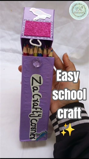 Best Out of Waste Pencil Box ✨♻️ | Easy DIY School Craft 🎨📦 #youtubeshorts #diy #craft