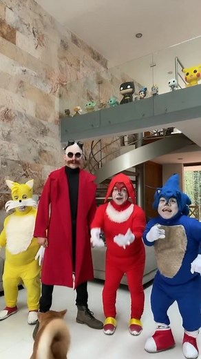 Sonic the Hedgehog Costume Showcase in Colorful Setting