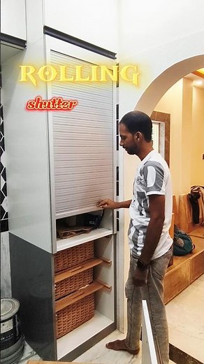 Hettich Rolling Shutter Installation | Modular Kitchen Storage Design#furniture