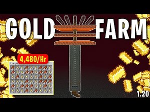 EASY & POWERFUL - Minecraft GOLD Farm (4,480 Gold/Hr) - Java 1.20