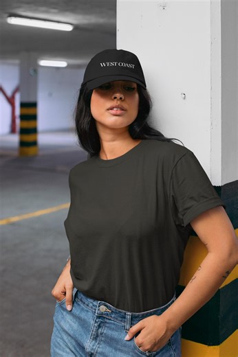 Embroidered West Coast Cap, Vintage Script Hat, Baseball Hat - Etsy