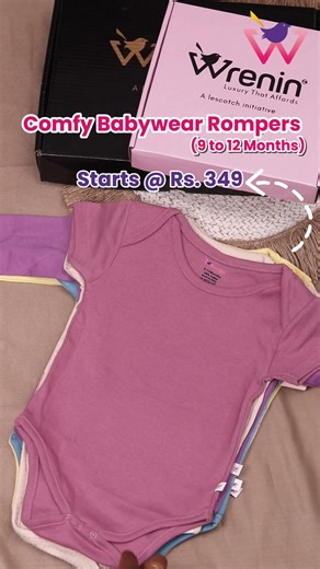 Give your little one the comfort they deserve with our ultra-soft rompers for babies 9–12 months 👶. Crafted with breathable, stretchable fabric 🌿, these rompers provide all-day comfort, perfect for your baby’s playtime and naps 💤. Starting at just ₹349, these rompers offer unbeatable comfort and style for your baby with Wrenin! 👶 Designed by parents, trusted by moms across India. 🛒 Tap Shop Now and start your baby’s journey with comfort that lasts | Wreninindia