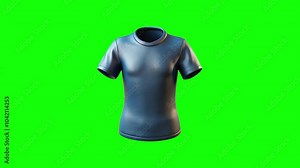 T shirt design green screen animation motion graphic with chroma key clip template 4k Background. Easy removed green screen. High resolution. Ultra High Definition, 4k video.