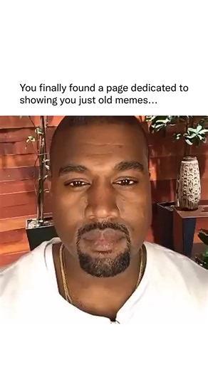 justoldmemez on Instagram: "Kanye West staring at the camera meme video shows Kanye silently locking eyes with the camera, face completely blank and unreadable. The uncomfortable stillness, lack of dialogue, and extended stare turn a normal moment into awkward tension, making viewers project confusion, judgment, or disbelief onto the expression instantly. Kanye West staring at the camera became viral around twenty seventeen to twenty eighteen as reaction clips spread on Twitter and YouTube. The 