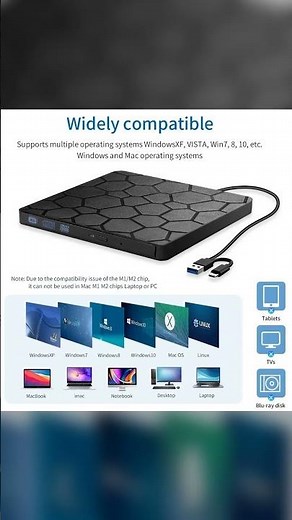 External DVD RW Drive 2-in-1, USB 3.0 & Type-C, Slim CD/DVD Writer – Universal – AliExpress