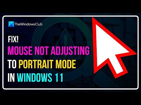 Mouse Not Adjusting To Portrait Mode In Windows 11