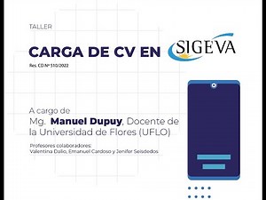 Taller: "Armado de CV en SIGEVA"