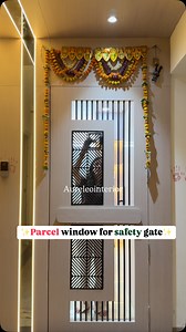 PARCEL window for safety gate ✨ #safetydoor #parcel #interior #homeinterior #homeinteriors #viralreels #reelofinstagram #instalike #interiorideas #interiordesign #homedesign #doors #punecity #livingroom #instagram #instadaily #interiors | Aureleo Interior Pvt Ltd
