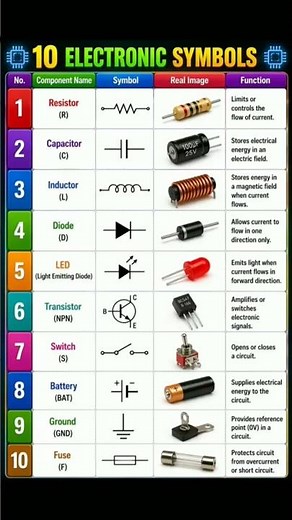 Top 10 Basic Electrical Components with Symbols & Real Images (Easy Learning Guide)