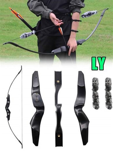1 Set Outdoor Hunting Archery Equipment Recurve Bow & Arrow Set, Long Distance Training Bow & Arrow, Essential Archery Practice Gear For Archery Enthusiasts, Suitable For Outdoor Hunting, Shooting Practice, Includes Shock Absorber & Silencer, Practical Gift | SHEIN