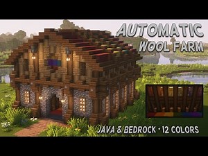 RAINBOW AUTOMATIC WOOL FARM TUTORIAL | Minecraft Tutorial Java & Bedrock