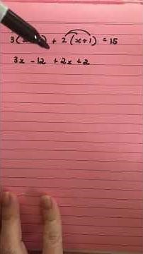 How to solve linear equations with brackets